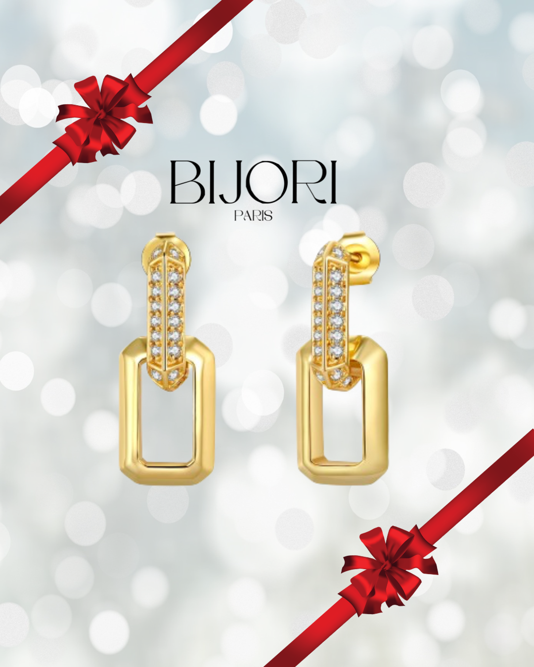 Boucles d'Oreilles Géométriques or 18K