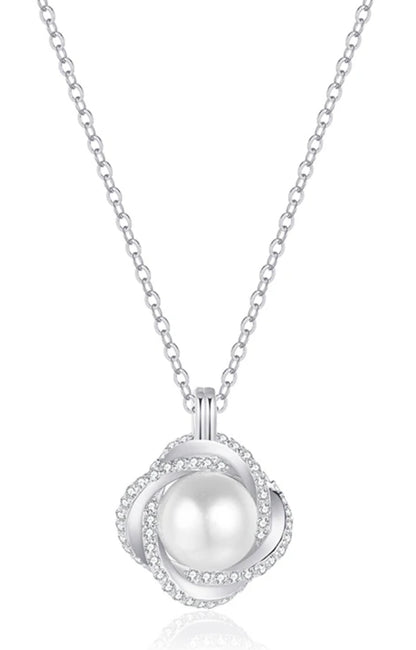 Collier Scintillant Coeur de Perle